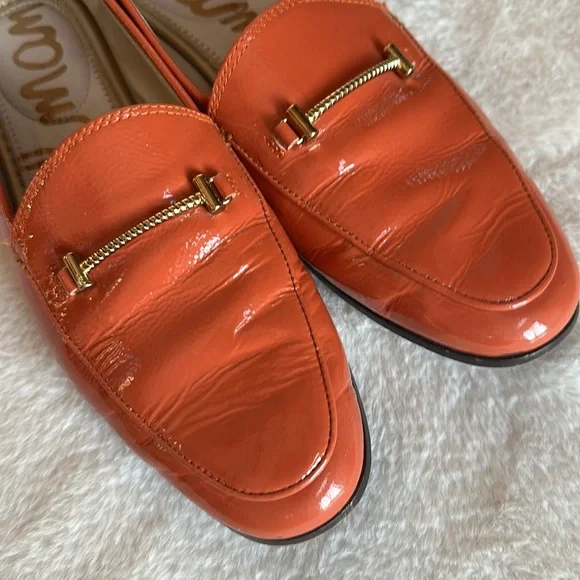 Sam Edelman Patent tangerine Orange Loafers - Picture 10 of 14
